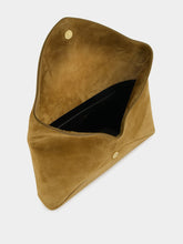 Saint Laurent Golden Leaf Cassandre Suede Envelope Pouch