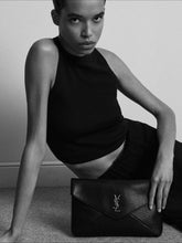 Saint Laurent Musk Green Cassandre Large Envelope Pouch