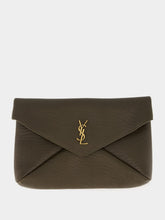 Saint Laurent Musk Green Cassandre Large Envelope Pouch