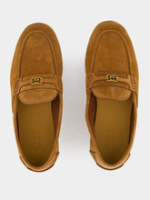 Gucci Interlocking G Brown Suede Loafers