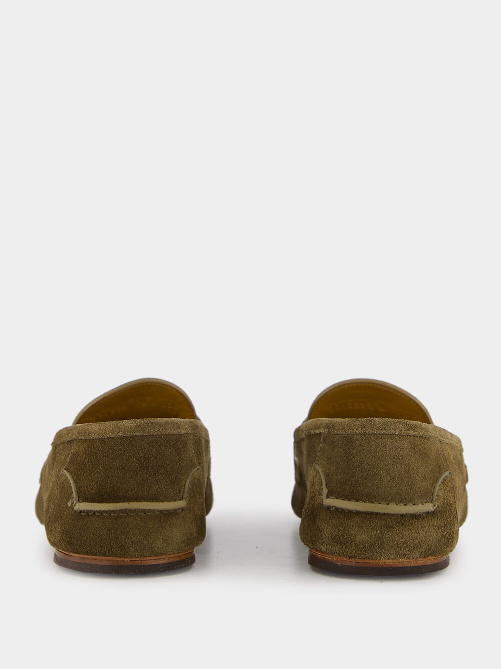 Interlocking G Green Suede Loafers