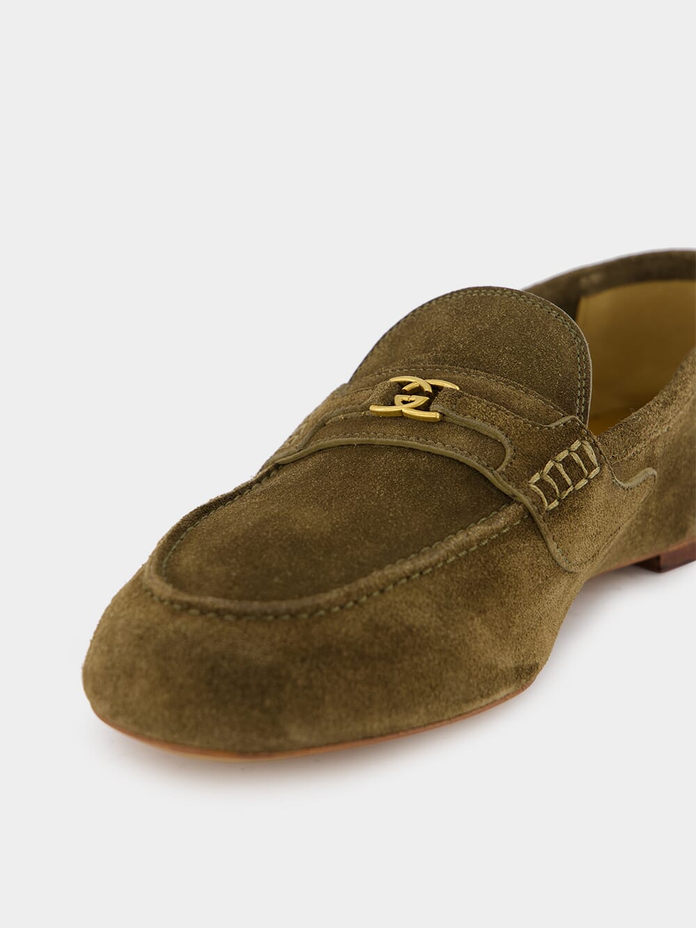 Interlocking G Green Suede Loafers