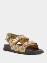 Gucci Beige GG Canvas Sandals