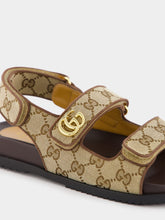 Gucci Beige GG Canvas Sandals