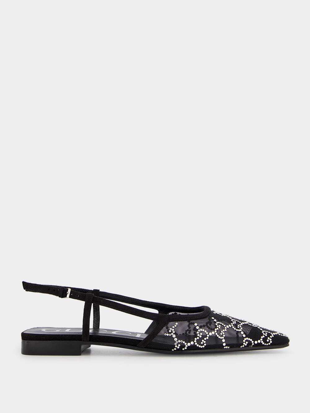 GG Crystal Slingback Flats