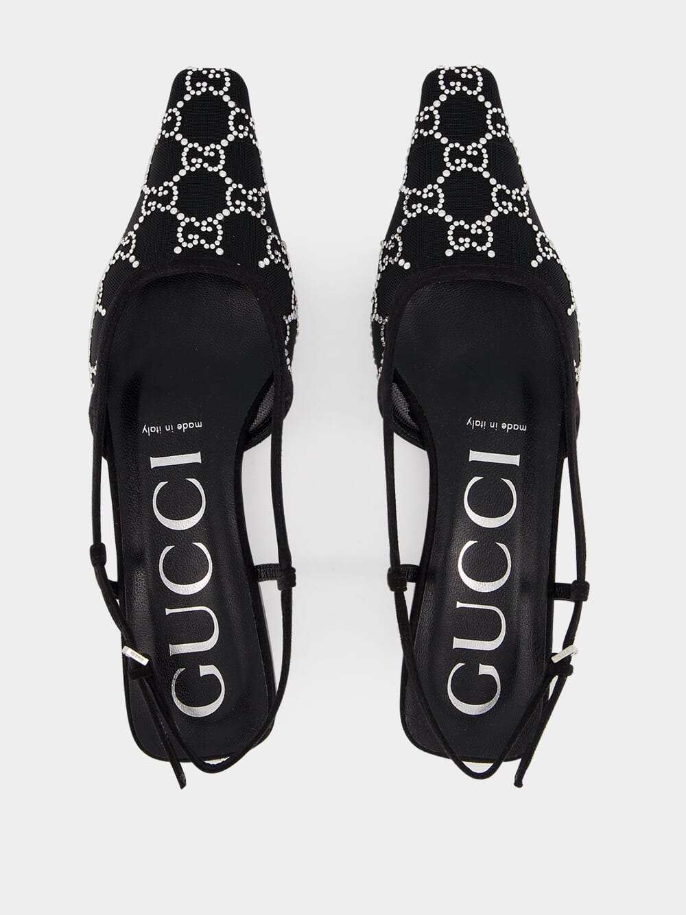 GG Crystal Slingback Flats