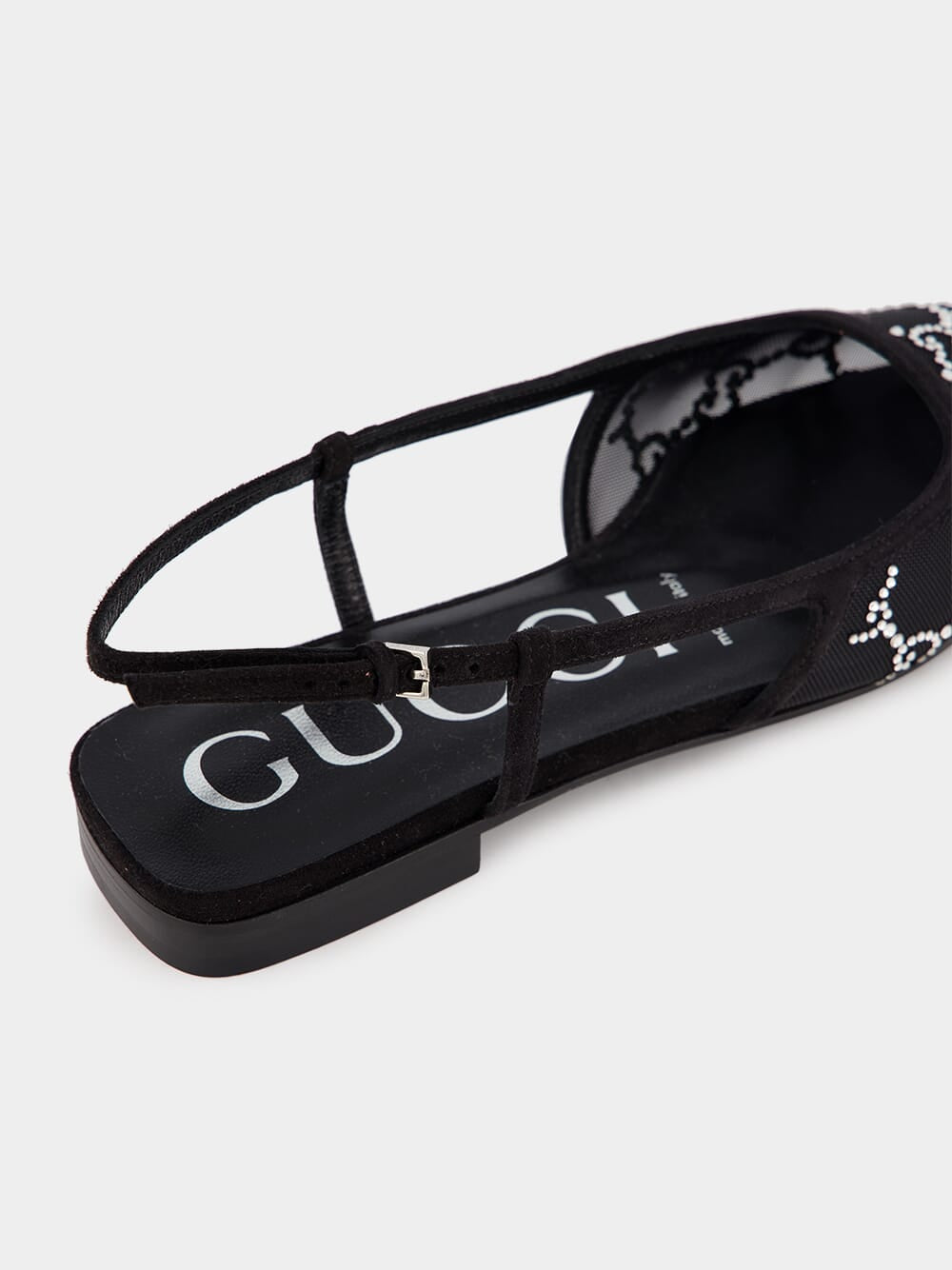 GG Crystal Slingback Flats