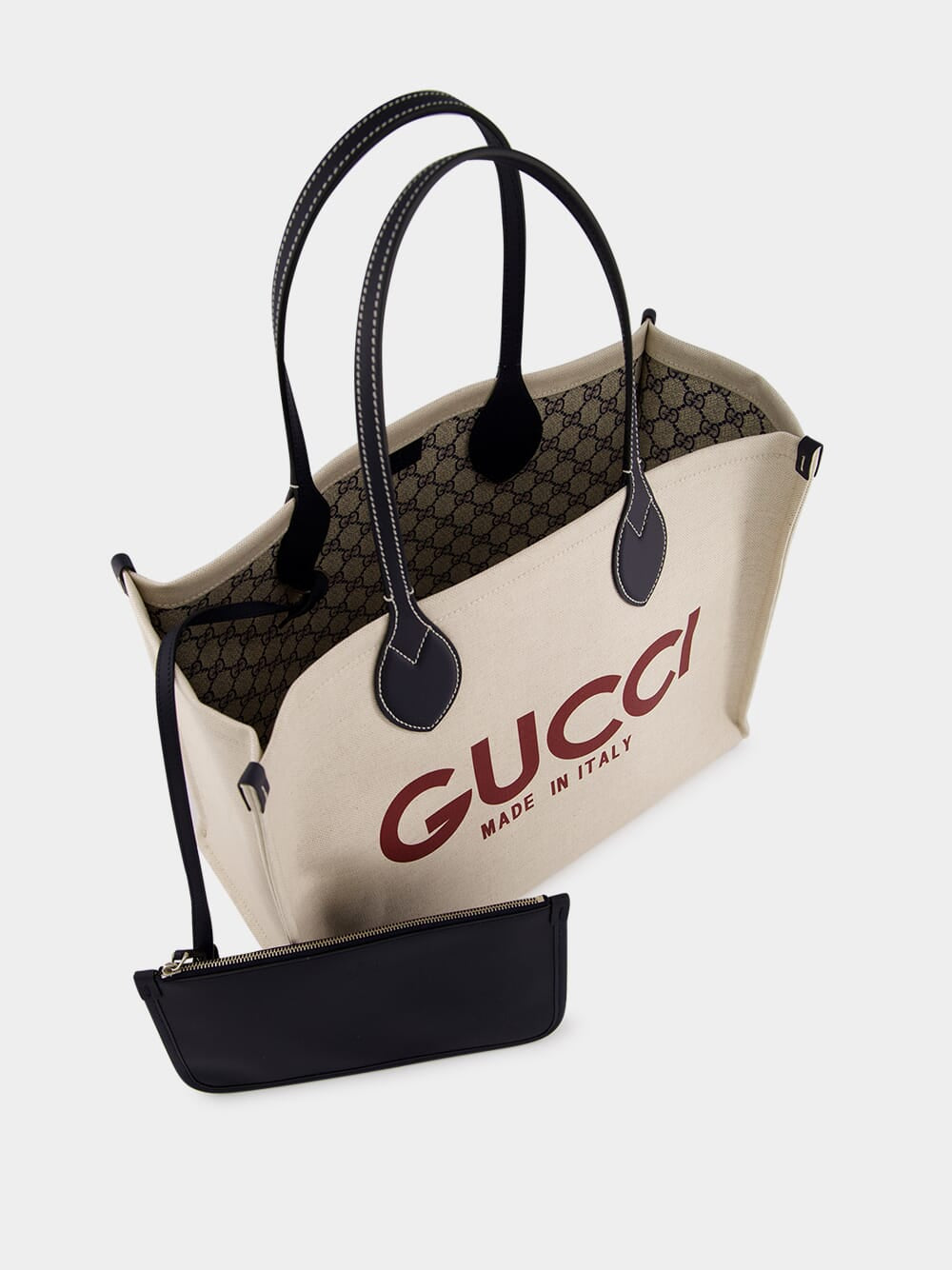 Medium Tote Bag with Gucci Print