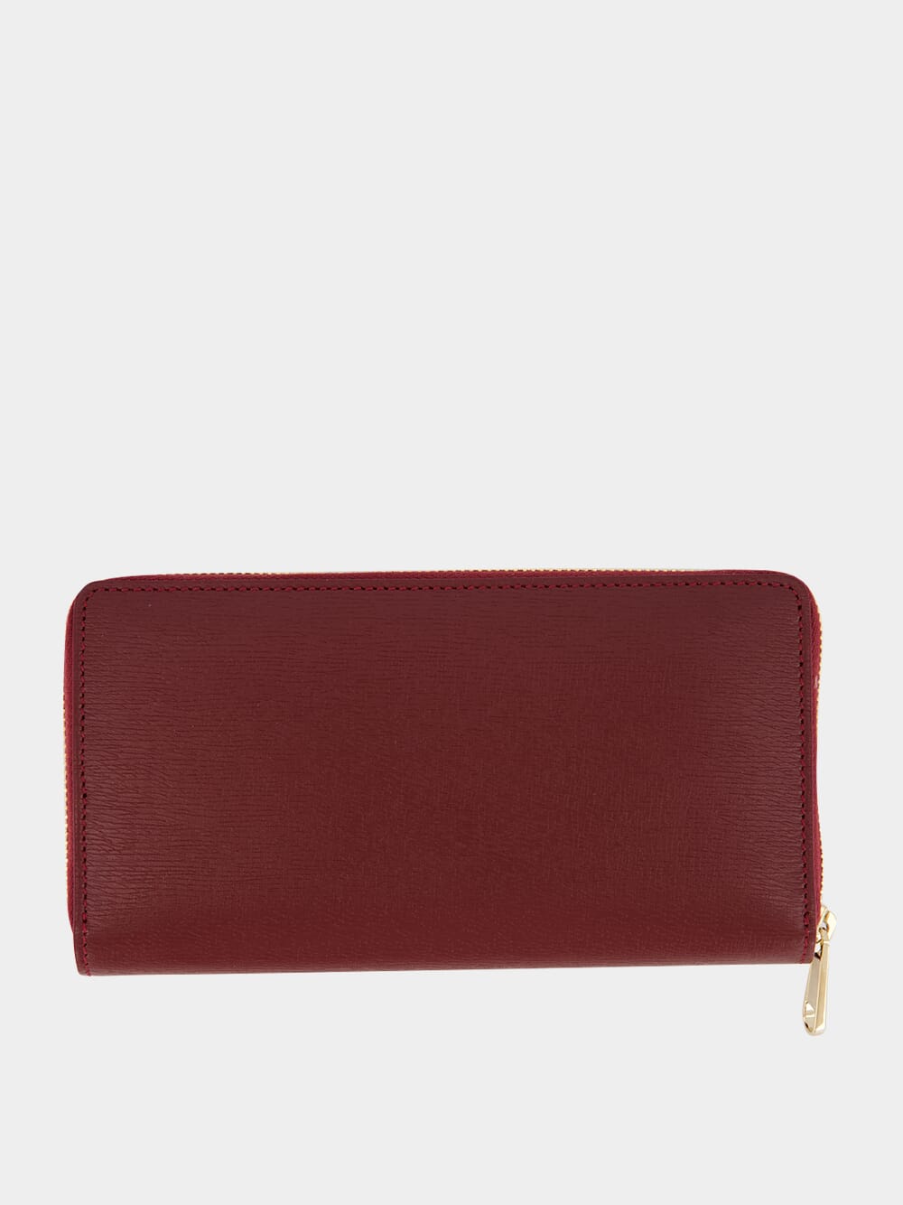 Ancora Red Zip Around Wallet with Script