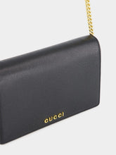 Gucci Black Chain Wallet with Script