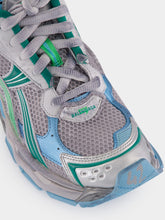 Balenciaga Grey Green and Blue Runner Sneakers