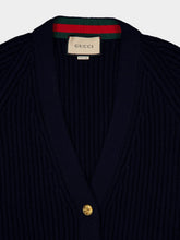 Gucci Rib Stitch Wool Cashmere Cardigan