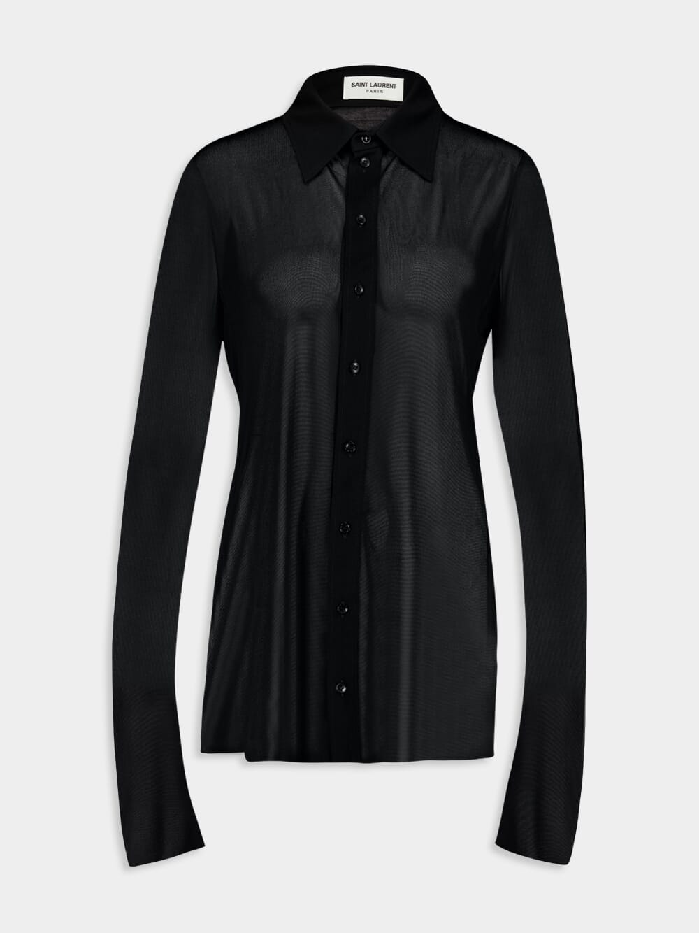 Semi-Sheer Crepe Jersey Shirt