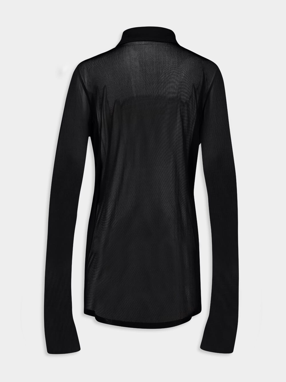 Semi-Sheer Crepe Jersey Shirt