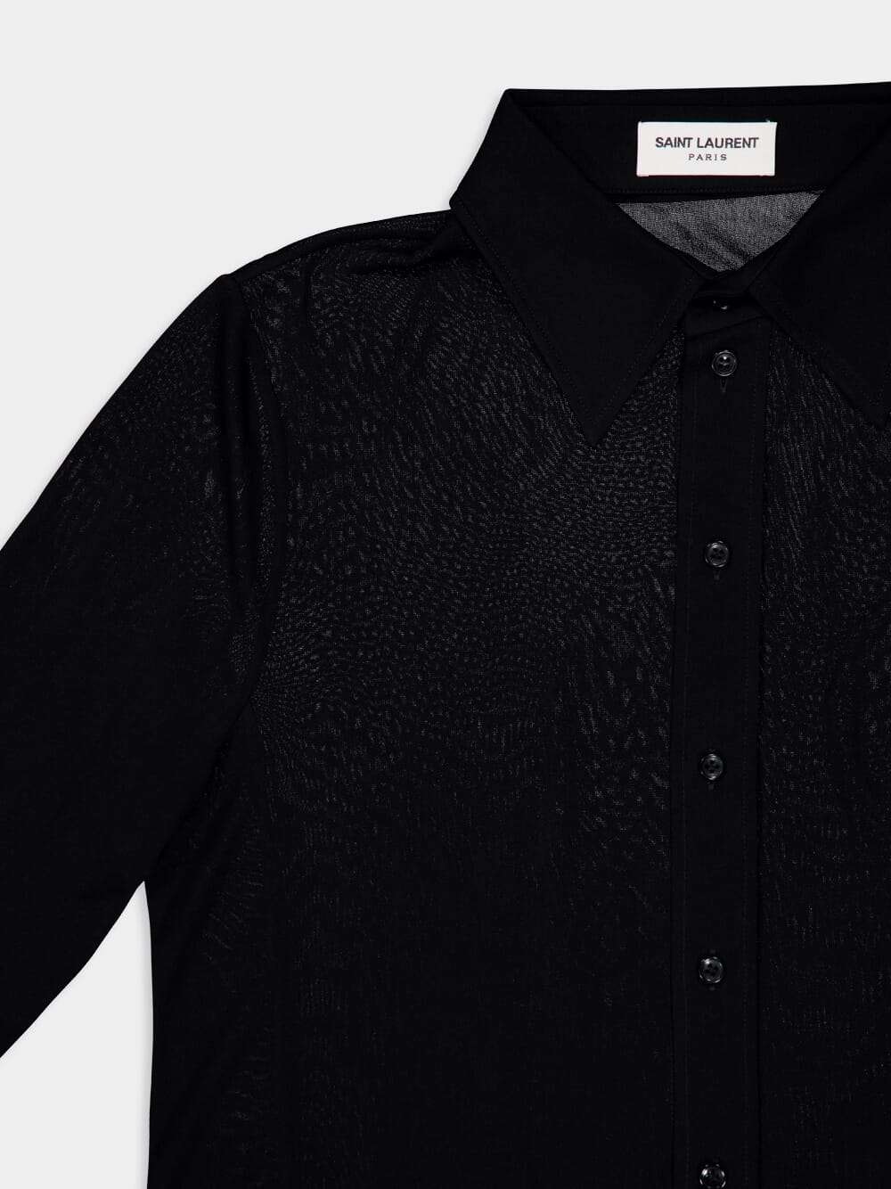 Semi-Sheer Crepe Jersey Shirt