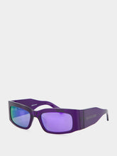 Balenciaga Purple Rectangle Frame Sunglasses