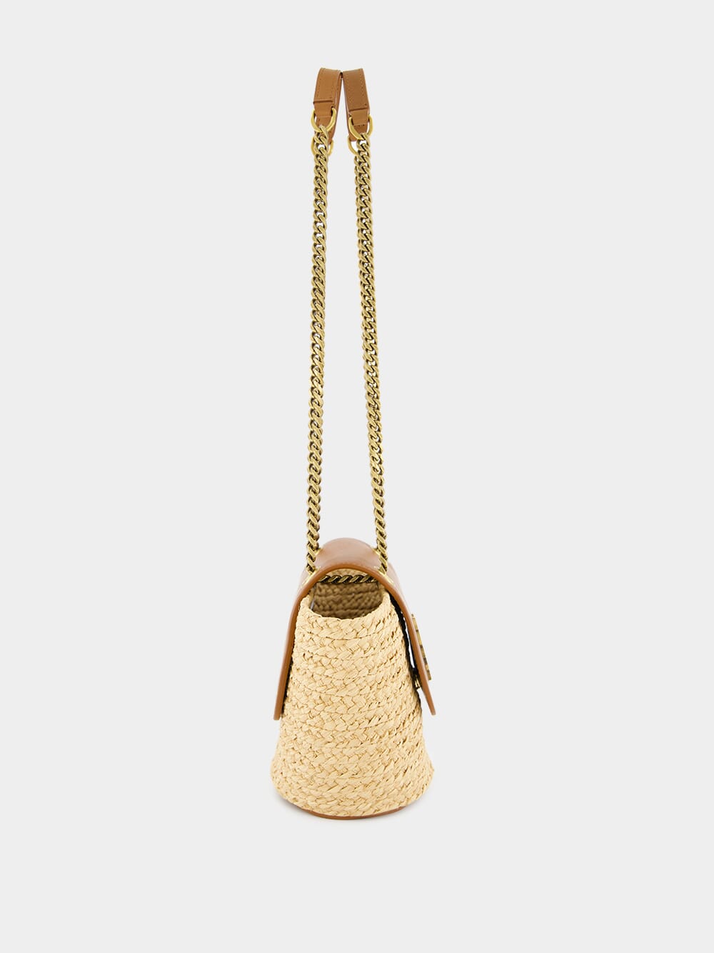 Mini Manon Raffia and Leather Bag