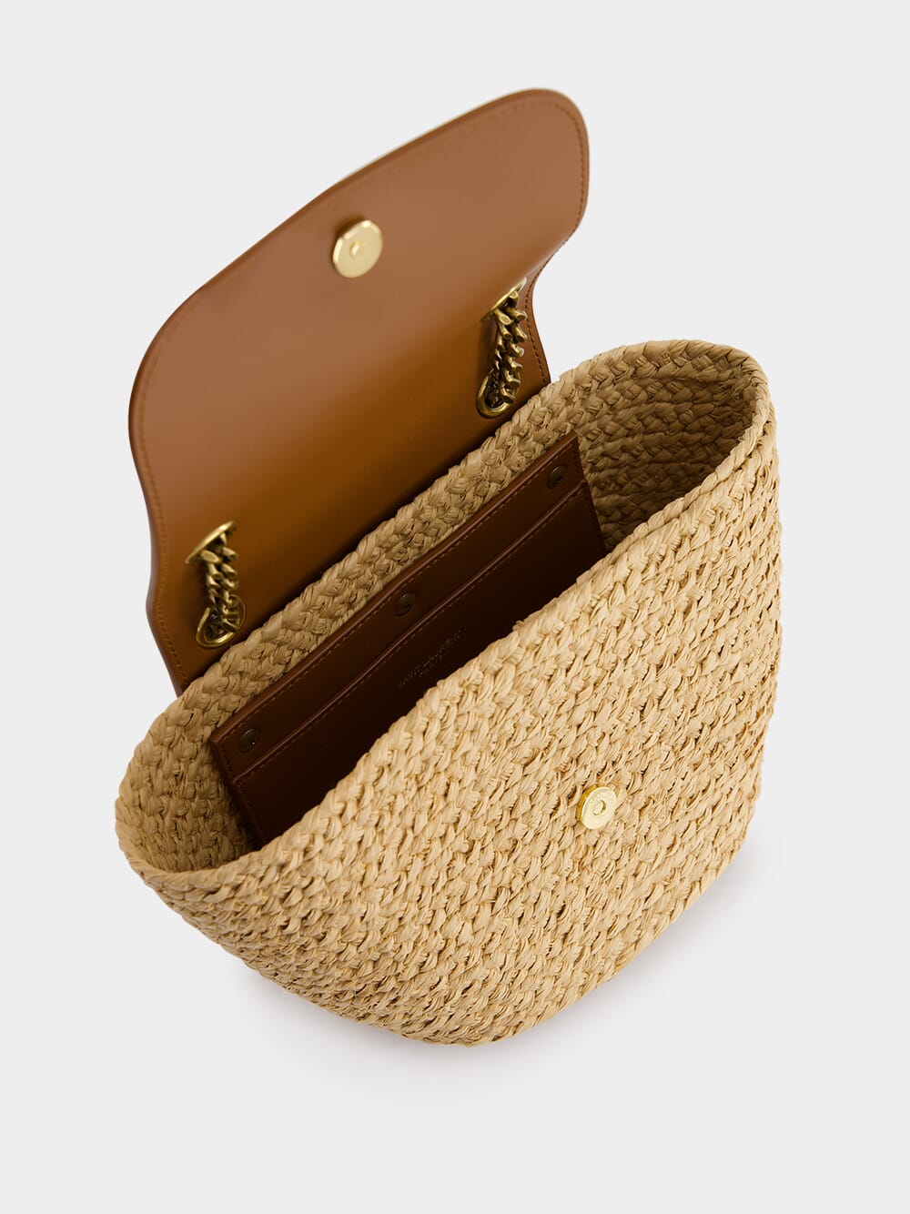 Mini Manon Raffia and Leather Bag