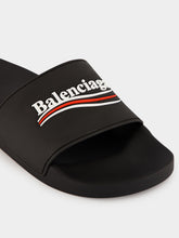 Balenciaga Black Pool Slide Sandals