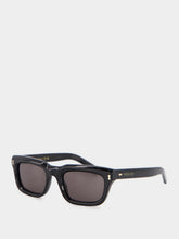 Gucci Shiny Black Rectangular Sunglasses