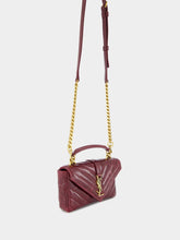 Saint Laurent Deep Hot Wine College Mini Bag