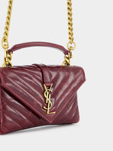 Saint Laurent Deep Hot Wine College Mini Bag