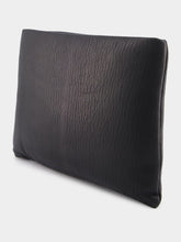 Saint Laurent Black Leather Logo Pouch