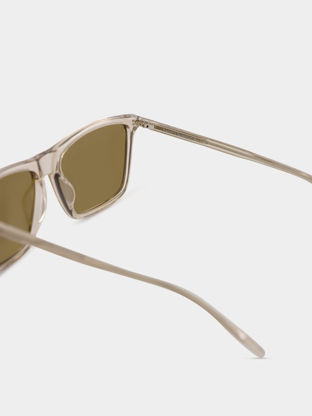 Beige YSL SI 668 Sunglasses in Recycled Acetate