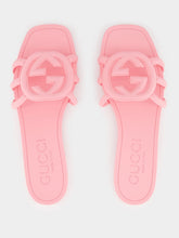 Gucci Interlocking G Pink Slide Sandal