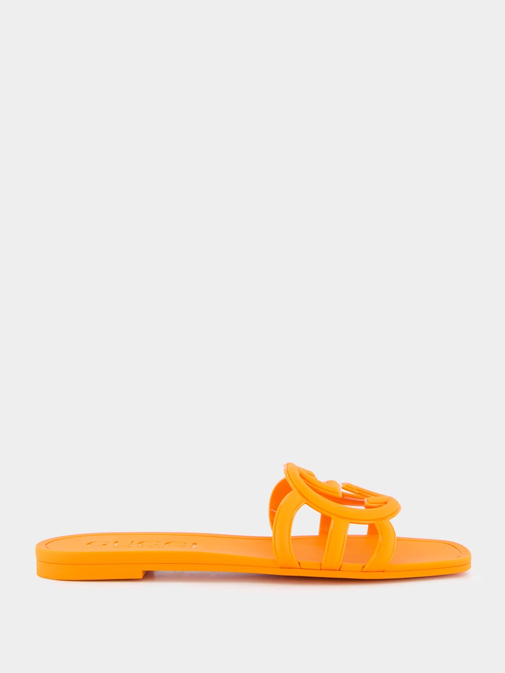 Interlocking G Orange Slide Sandal