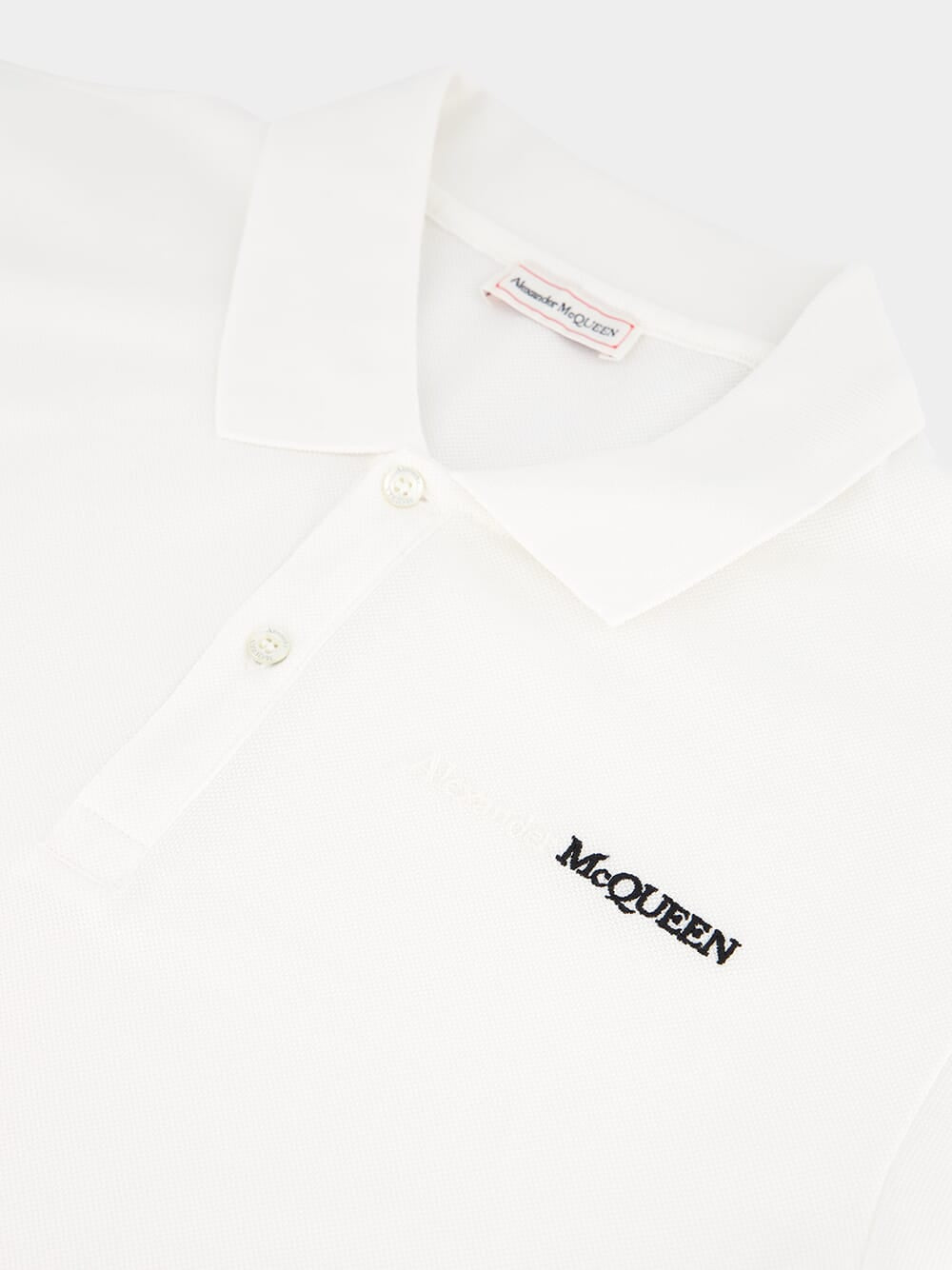 White Cotton Polo Piquet