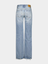 Saint Laurent Low-Rise Sicily Blue Jeans
