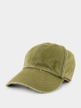 Saint Laurent Cassandre Washed Khaki Denim Cap