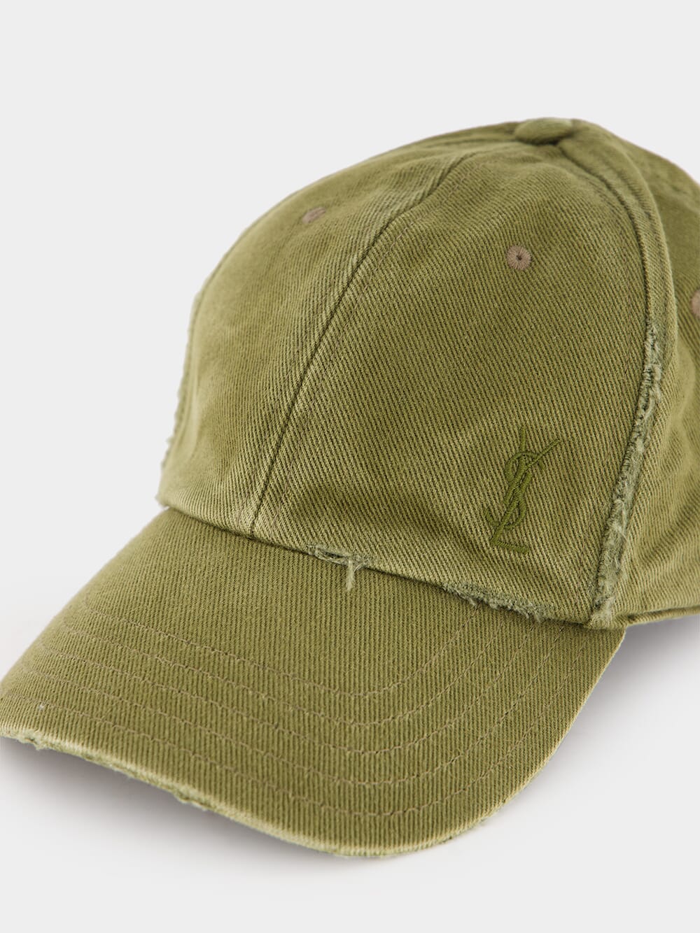 Cassandre Washed Khaki Denim Cap