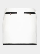 Gucci Off-White Cotton Tweed Mini Skirt