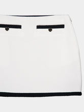 Gucci Off-White Cotton Tweed Mini Skirt
