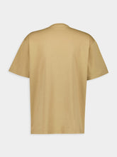 Gucci Beige Cotton Jersey T-Shirt with Gucci Print
