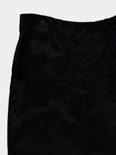 Saint Laurent Black Silk Midi Skirt