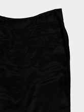 Saint Laurent Black Silk Midi Skirt