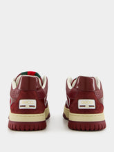 Gucci Rosso Ancora Red Re-Web Suede Low-Top Sneakers