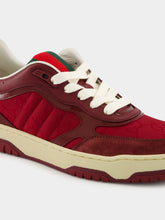 Gucci Rosso Ancora Red Re-Web Suede Low-Top Sneakers