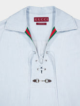Gucci Light Blue V-Neck Shirt