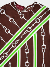 Gucci Horsebit Stripe Silk Top