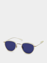 Eyevan 7285 Beige Crystal 787 Round Sunglasses