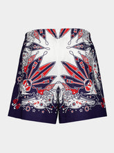 Gucci Dark Blue Bandana Print Cotton Shorts