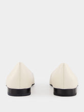 Gucci White Leather Horsebit Ballet Flats