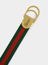 Gucci Web Wide Belt with Gucci Script Buckle