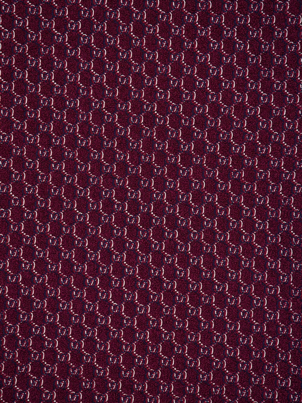 Burgundy Wool Jacquard Shirt with GG Shadow