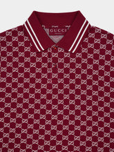 Gucci Rosso Ancora Red Polo GG Jacquard