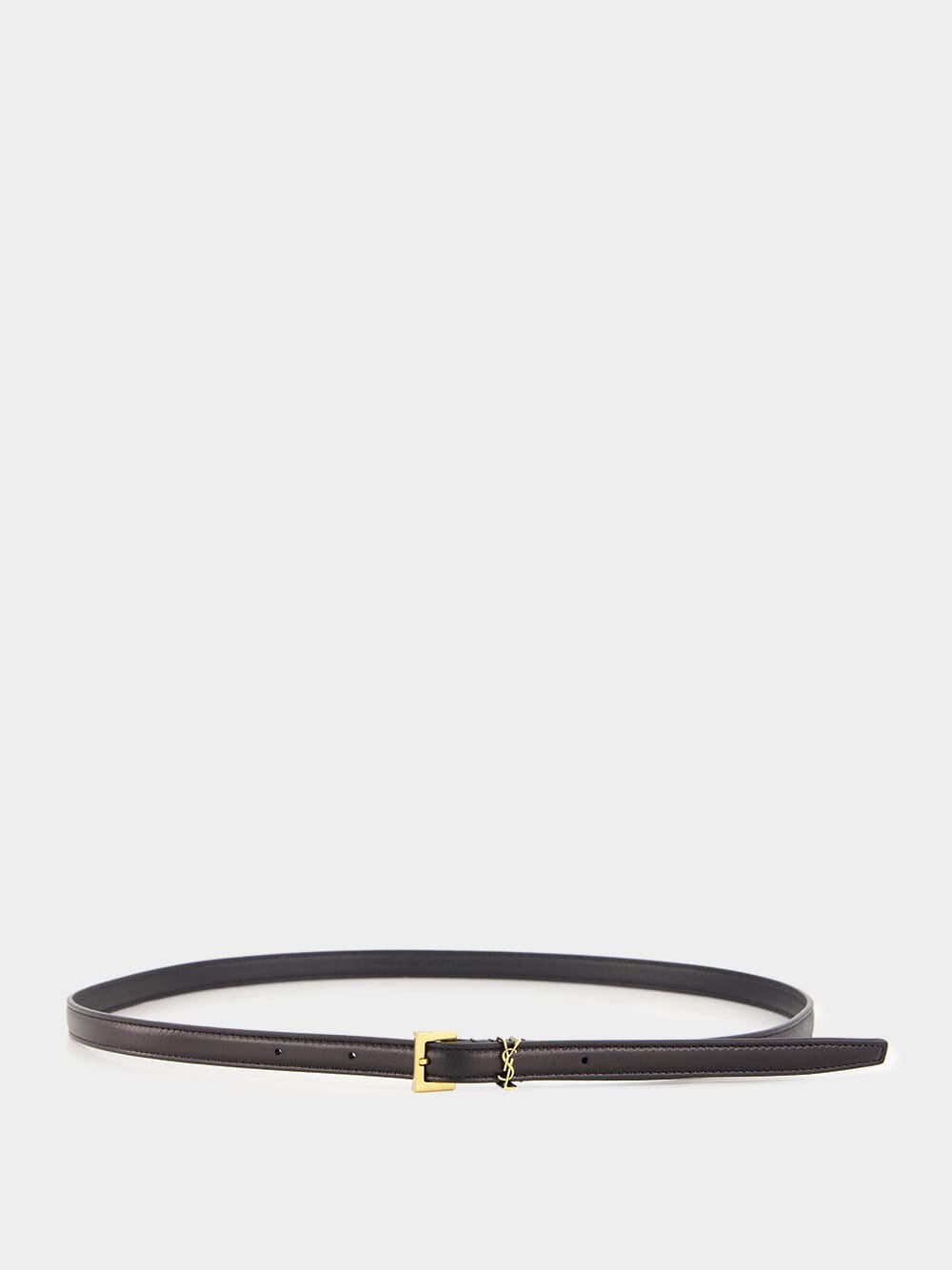 Cassandre Extra Thin Black Leather Belt